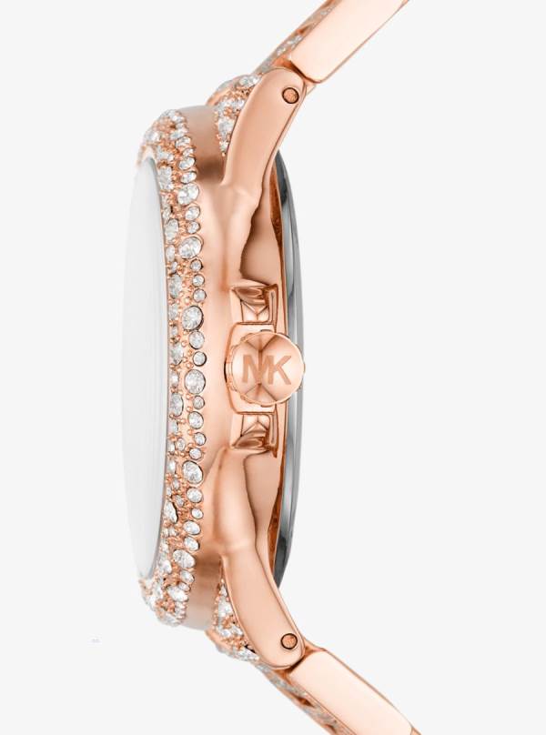 Damske Rose Gold-tone Hodinky Michael Kors Oversized Camille Pavé Ruzove Zlate - Hodinky Michael Kors Nejlevnejsi | ERNKD-6534